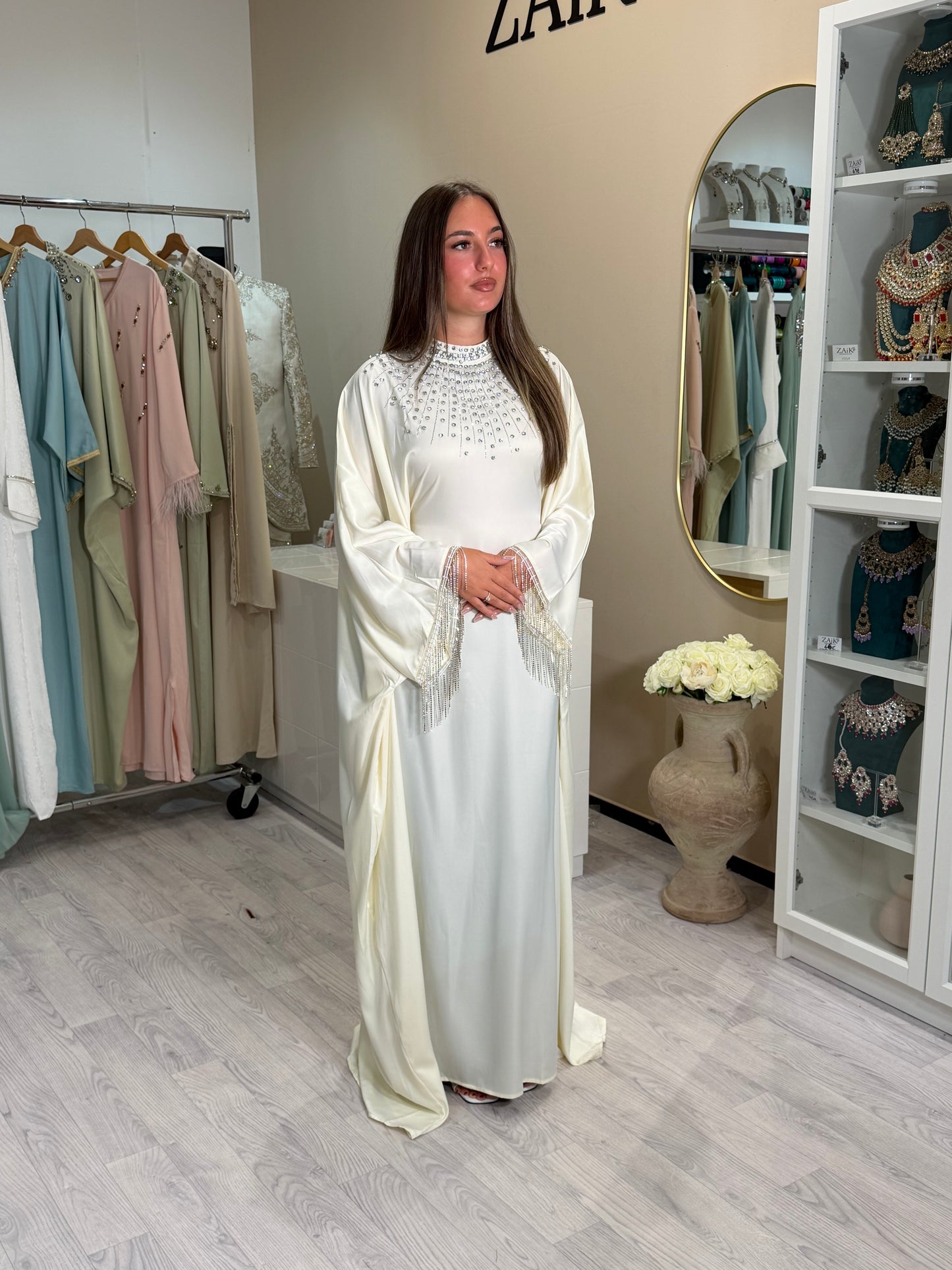 Off White Kaftan + Strass