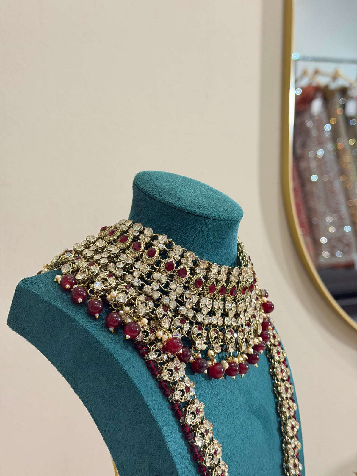 Maroon Bridal Jewellery Set B10
