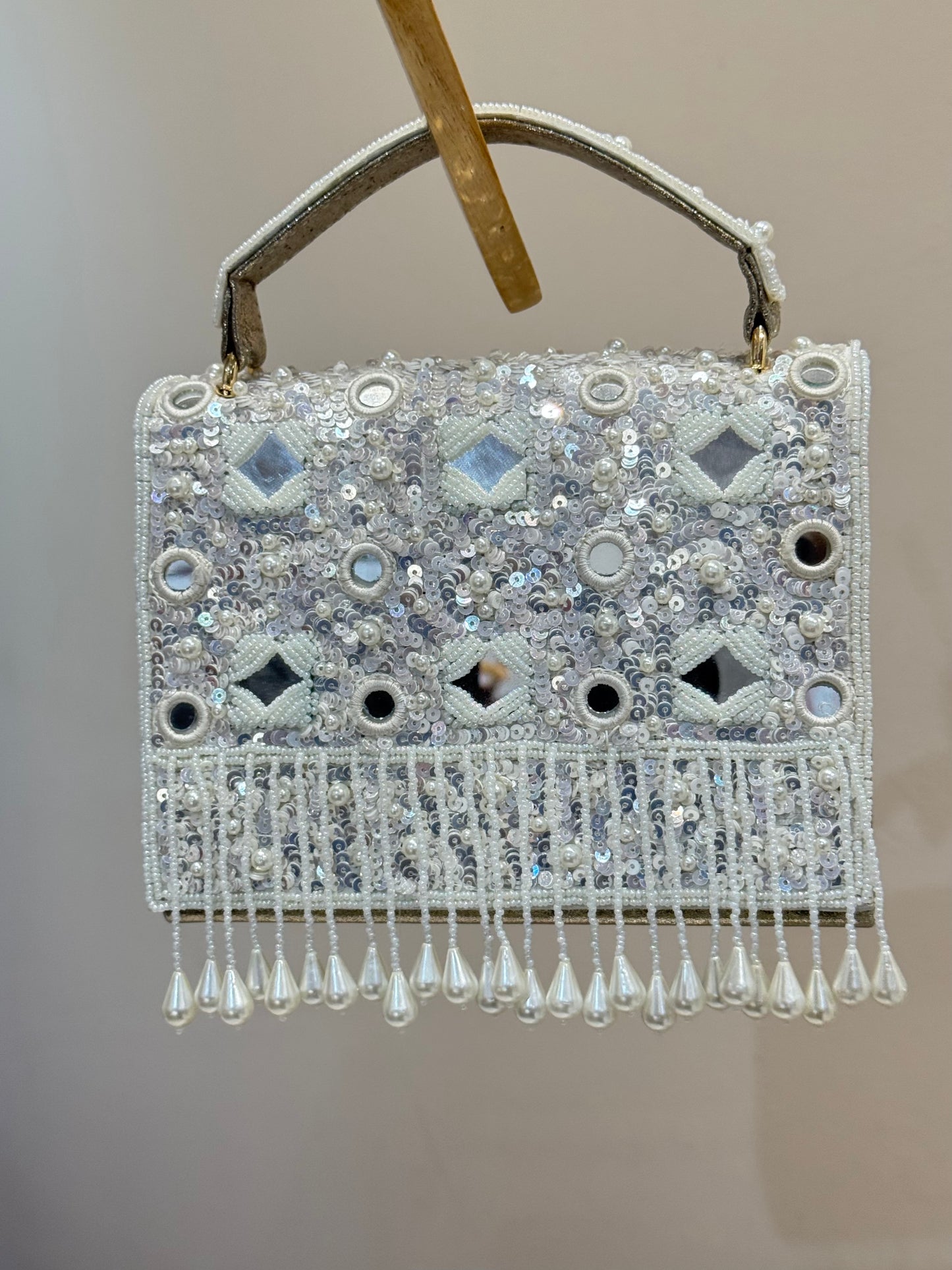Pearl White/Gold Bag