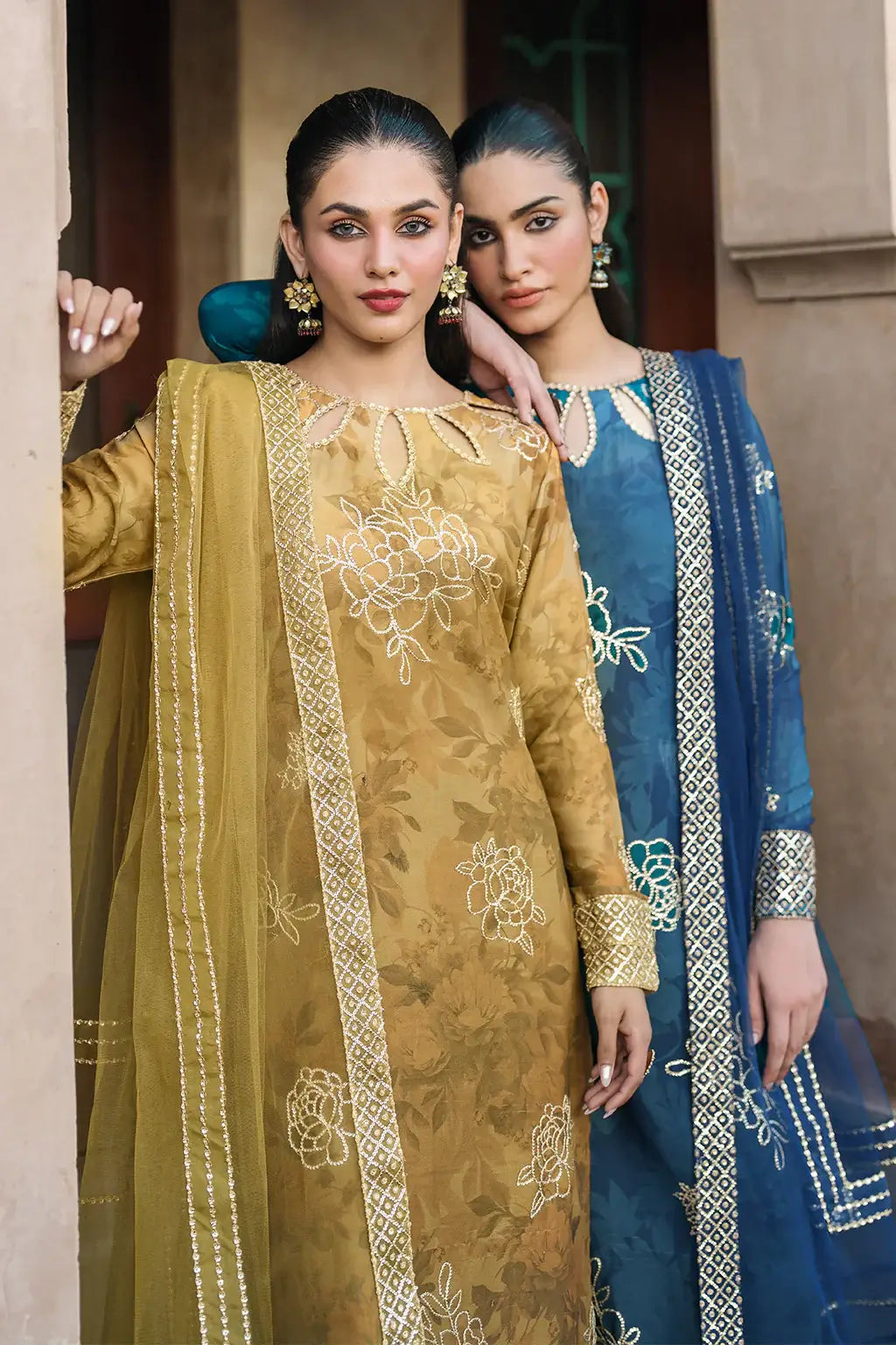 Mustard Bandhani Chiffon Collection by Iznik - Suit