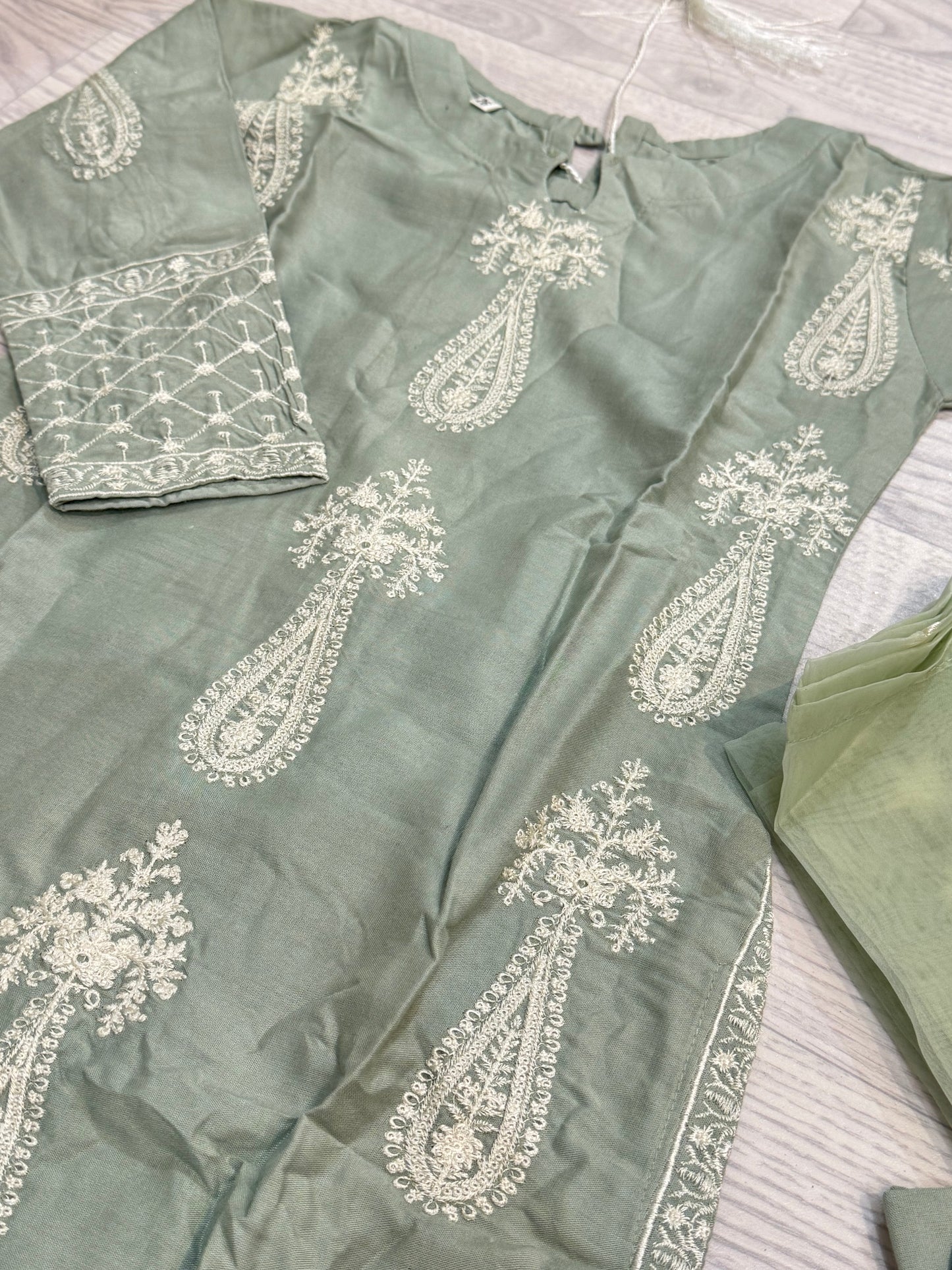 Kids Green Linen Suit