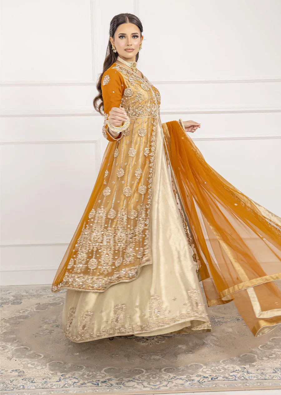 Orange Handwork Maxi