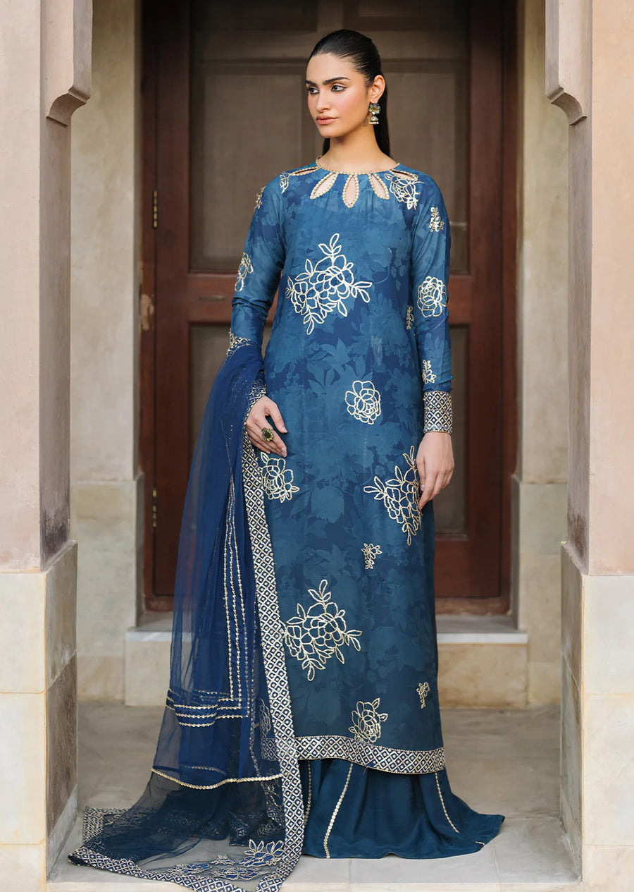 Blue Bandhani Chiffon Collection by Iznik - Suit