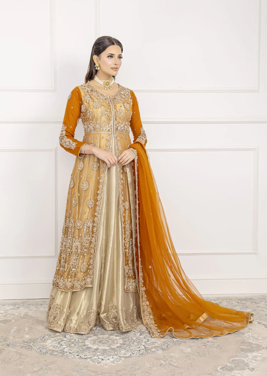 Orange Handwork Maxi