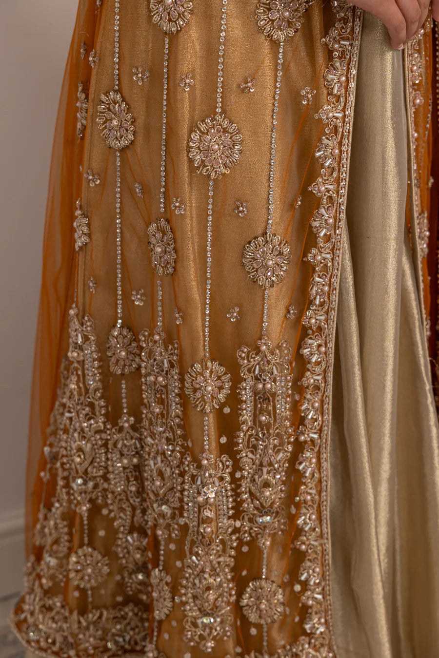 Orange Handwork Maxi