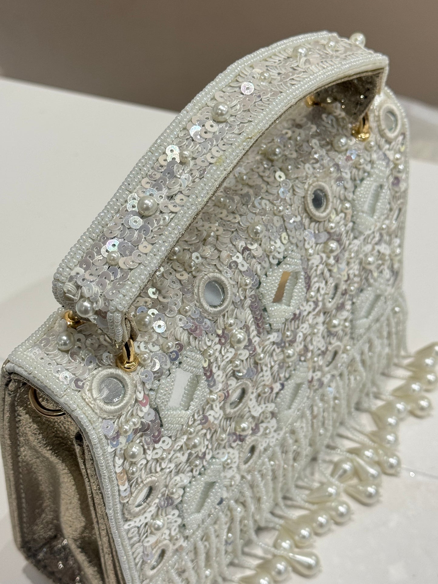 Pearl White/Gold Bag