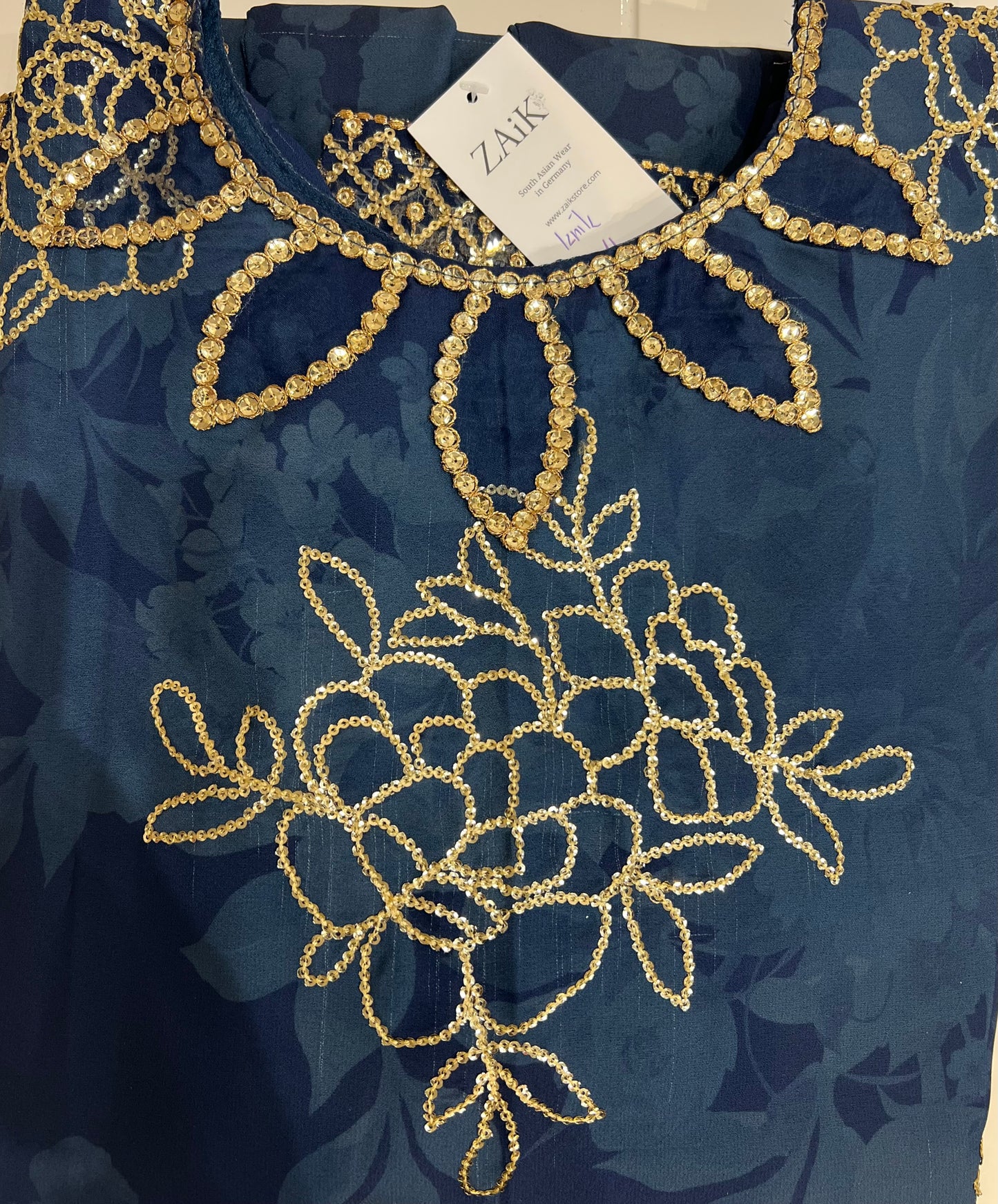 Blue Bandhani Chiffon Collection by Iznik - Suit