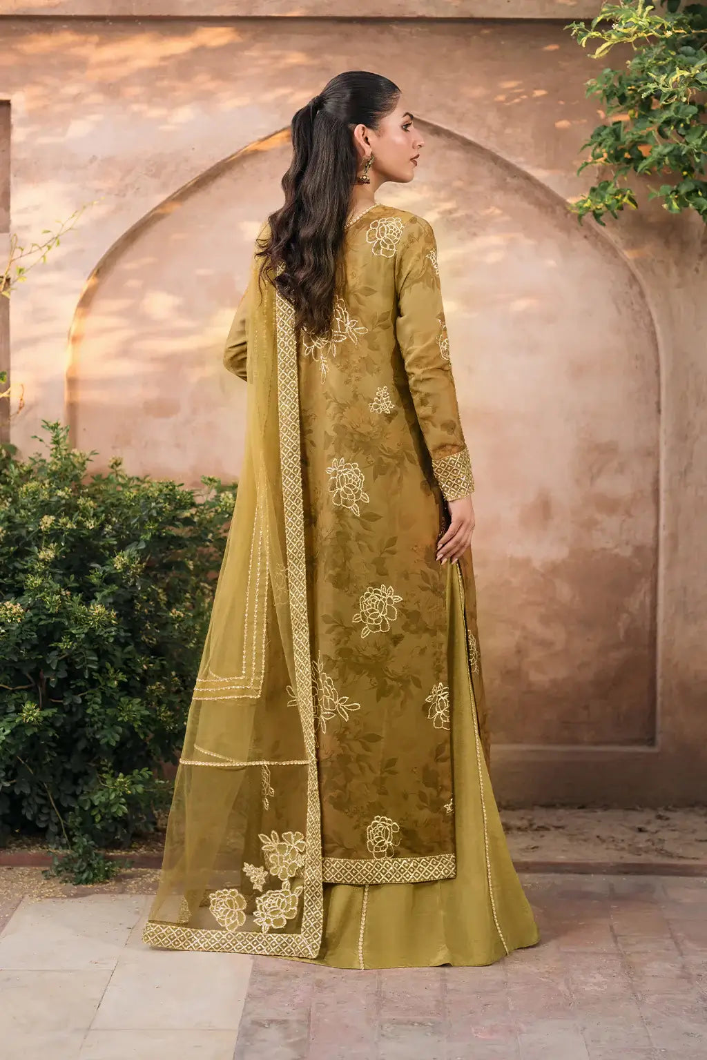 Mustard Bandhani Chiffon Collection by Iznik - Suit