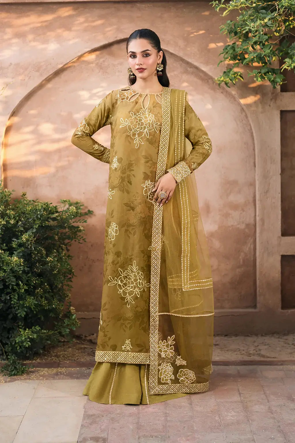 Mustard Bandhani Chiffon Collection by Iznik - Suit