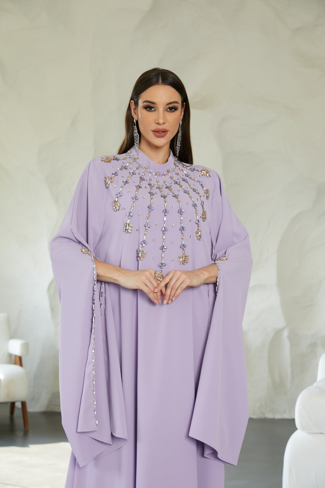 Lavender Kaftan + Strass