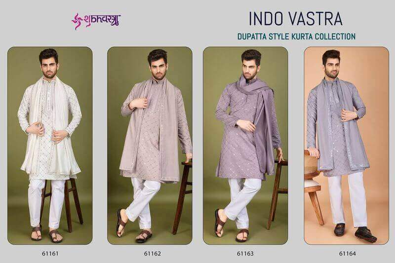 Men- Kurtha+shawl Dusty Pink