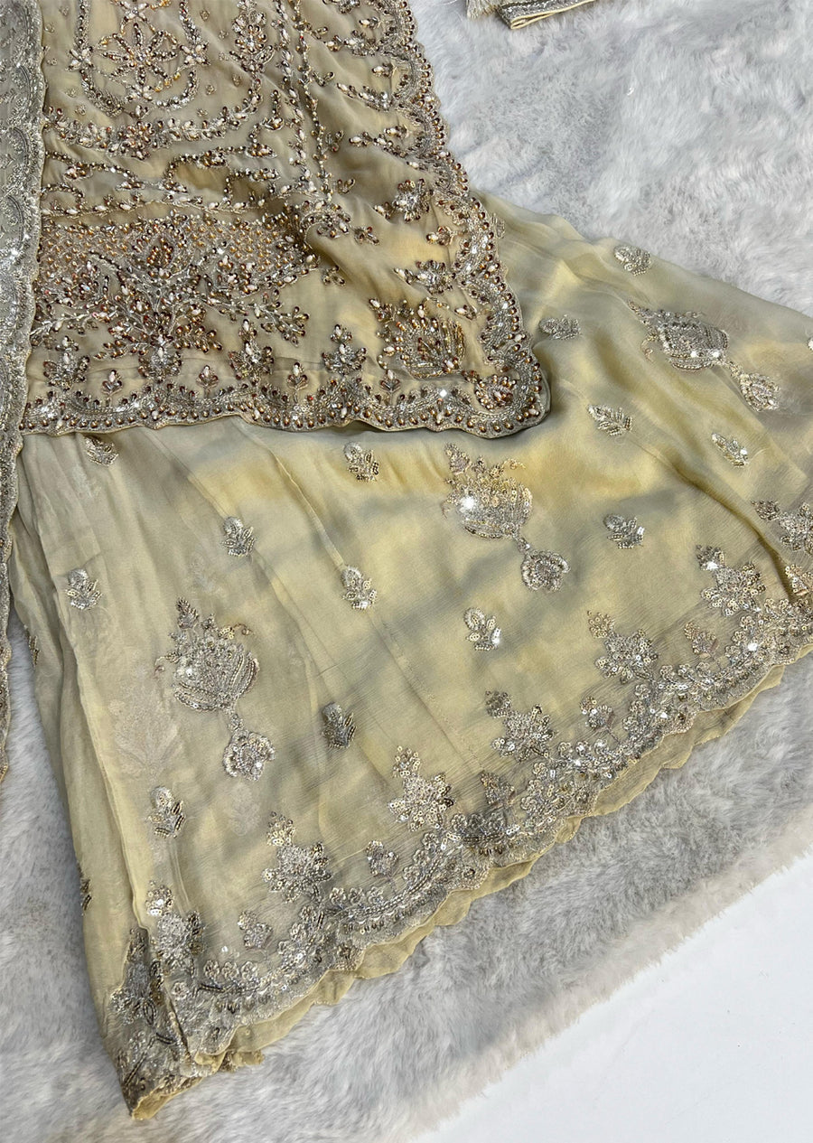 Chiffon Suit- Z09- Gold