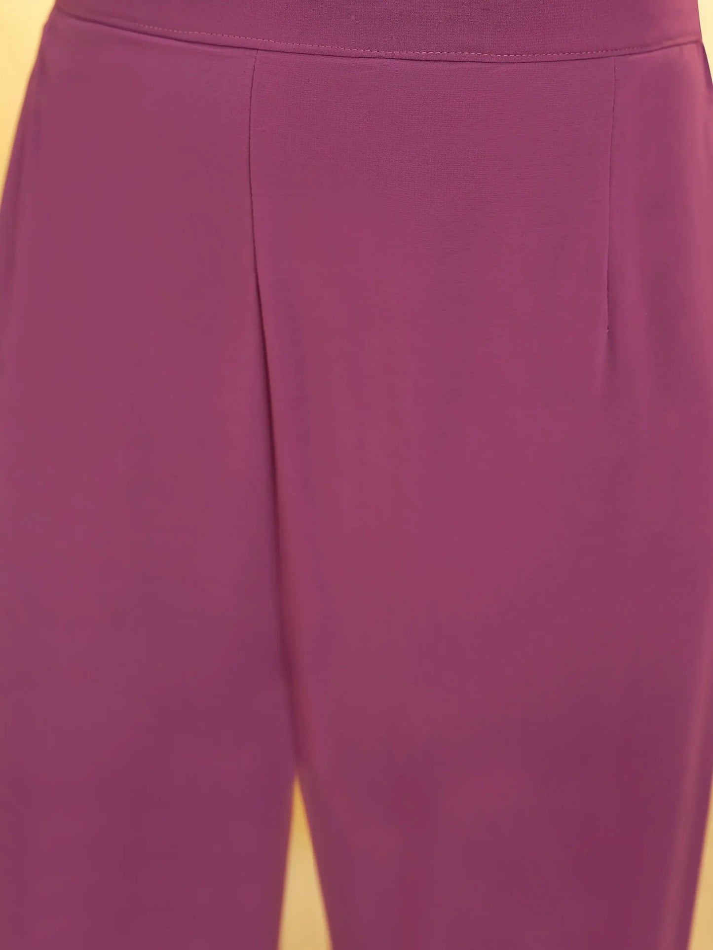 Purple Embroidered Georgette Wedding Sharara Suit