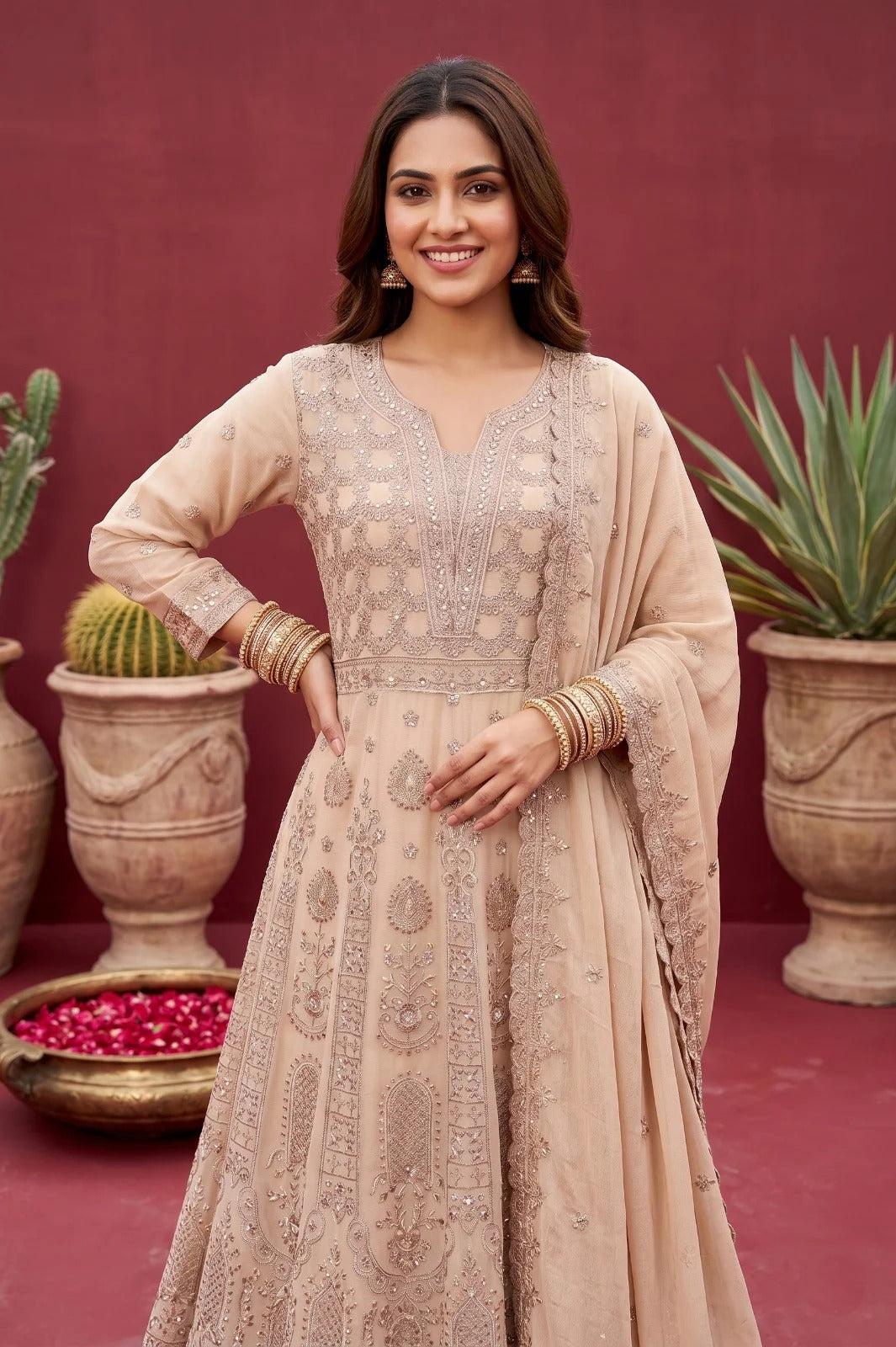 Embroidered Anarkali by Rangz - 2