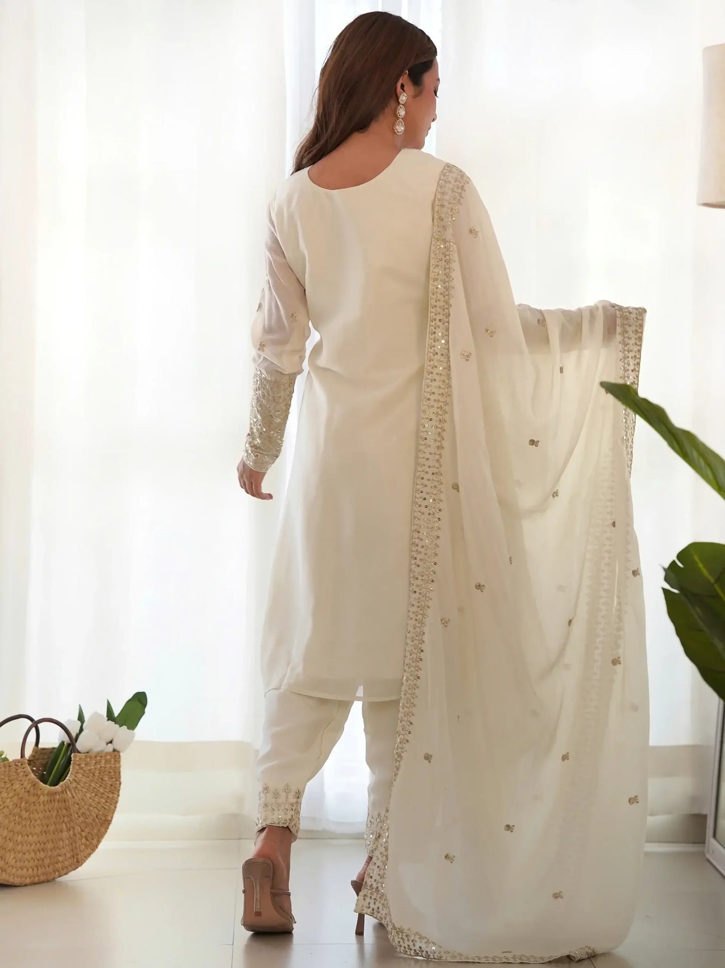 White Chinon Suit