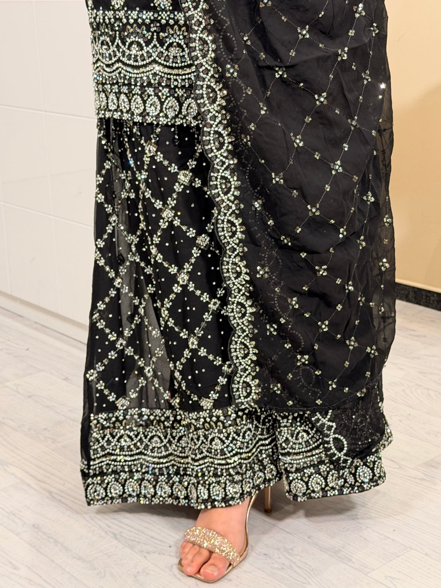Black Sharara Suit