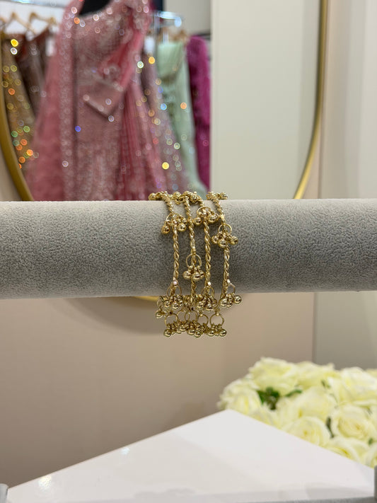 Gold Twist Design Kashmiri Bangles