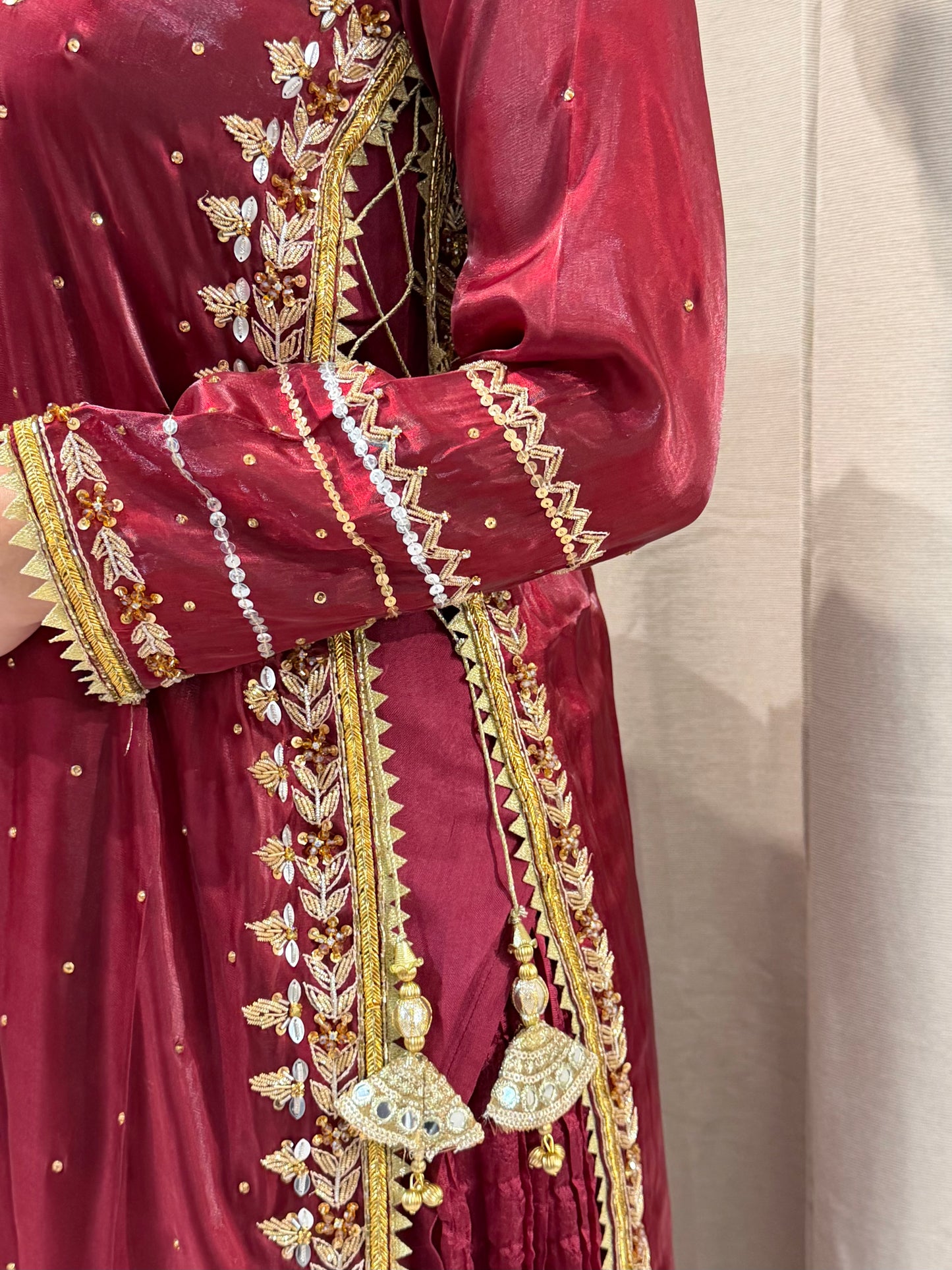 Soft Silk Maroon Sharara