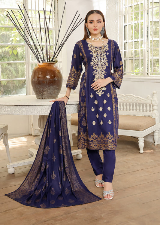 Navy Khaddar Suit BL24