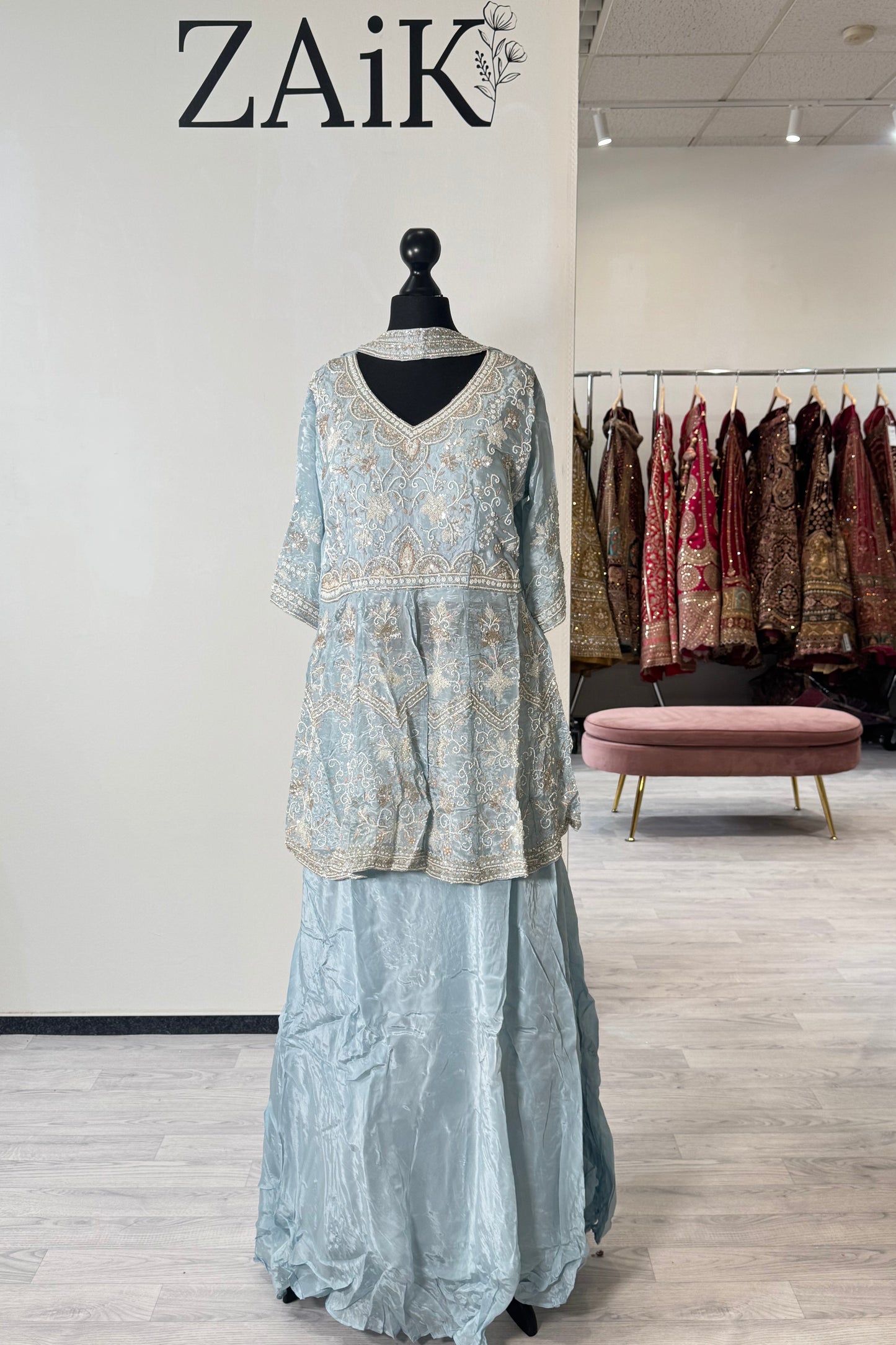 Embellished Tissue Silk Lehenga - Designer Dupatta 10