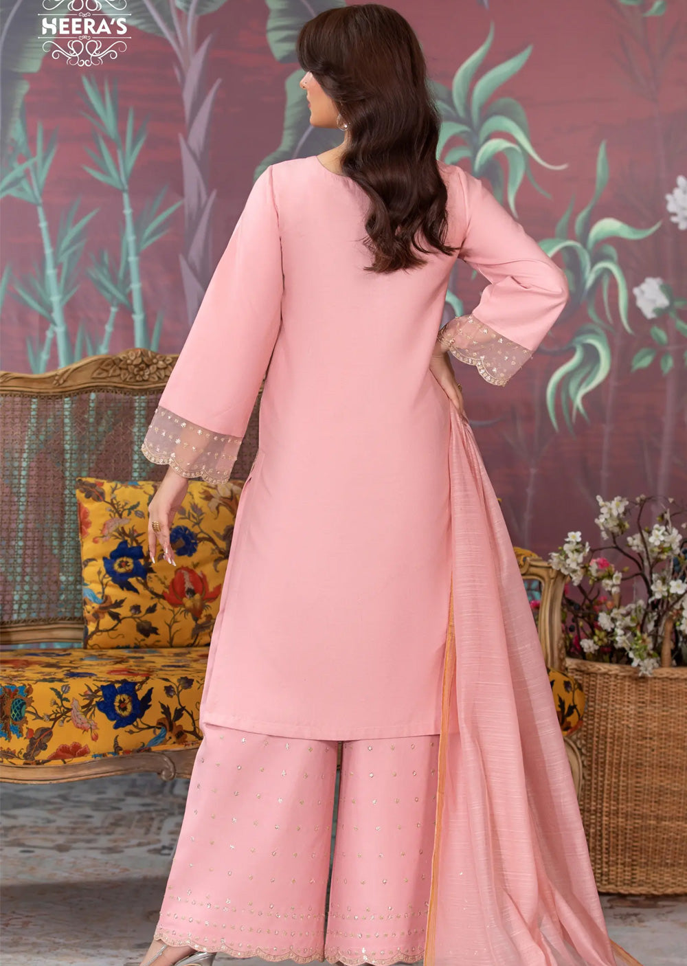 Heera's Pink Dhanak Suit - BL24