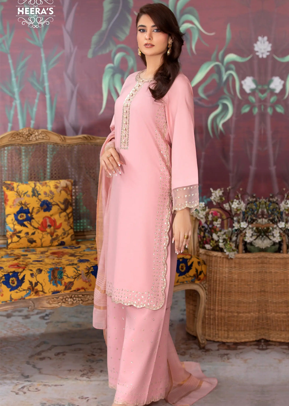 Heera's Pink Dhanak Suit - BL24