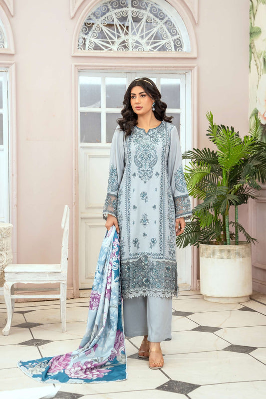 3-teiliges Linen-Set- Light Blue