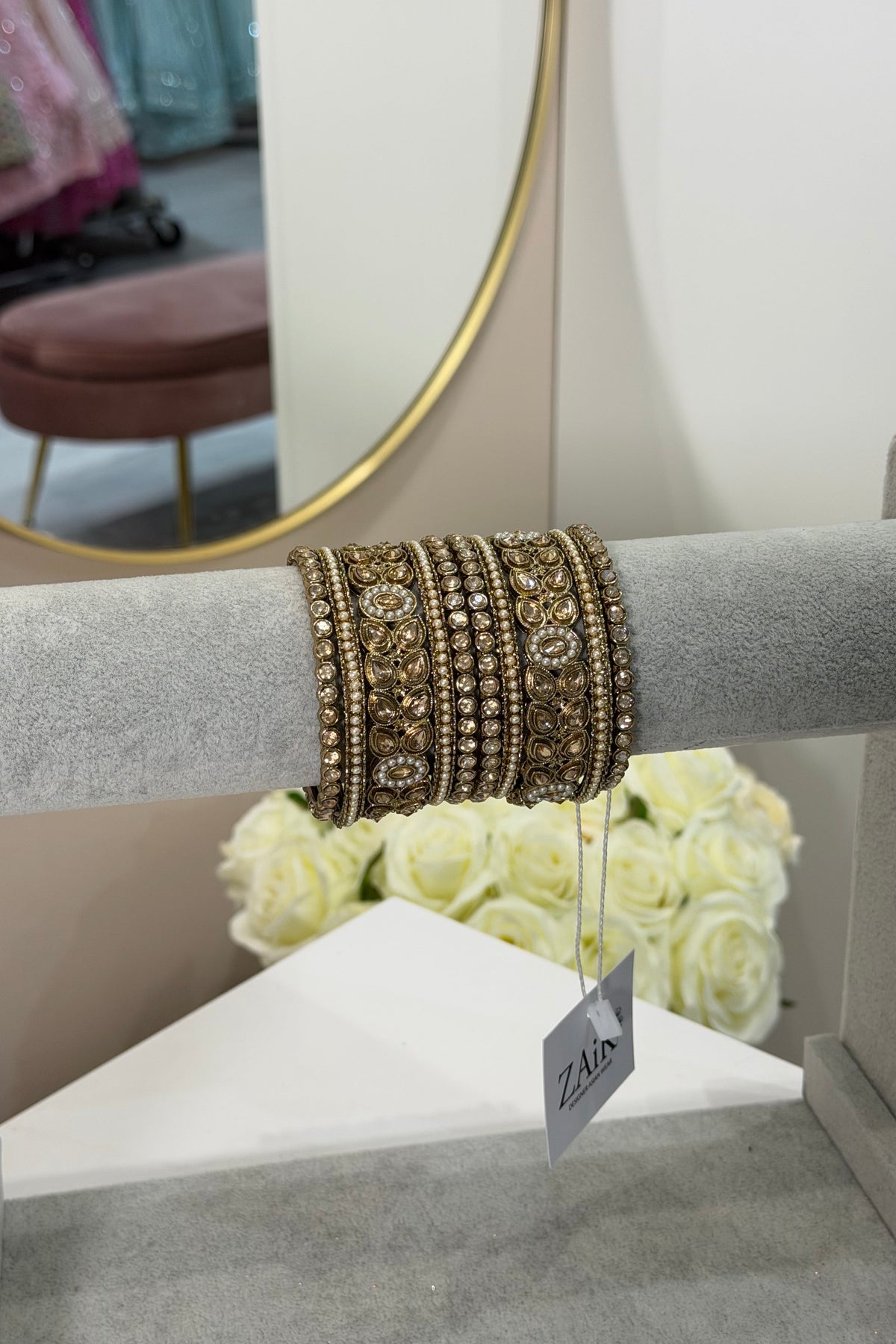Gold Metal Bangles- 10 teilig - D14