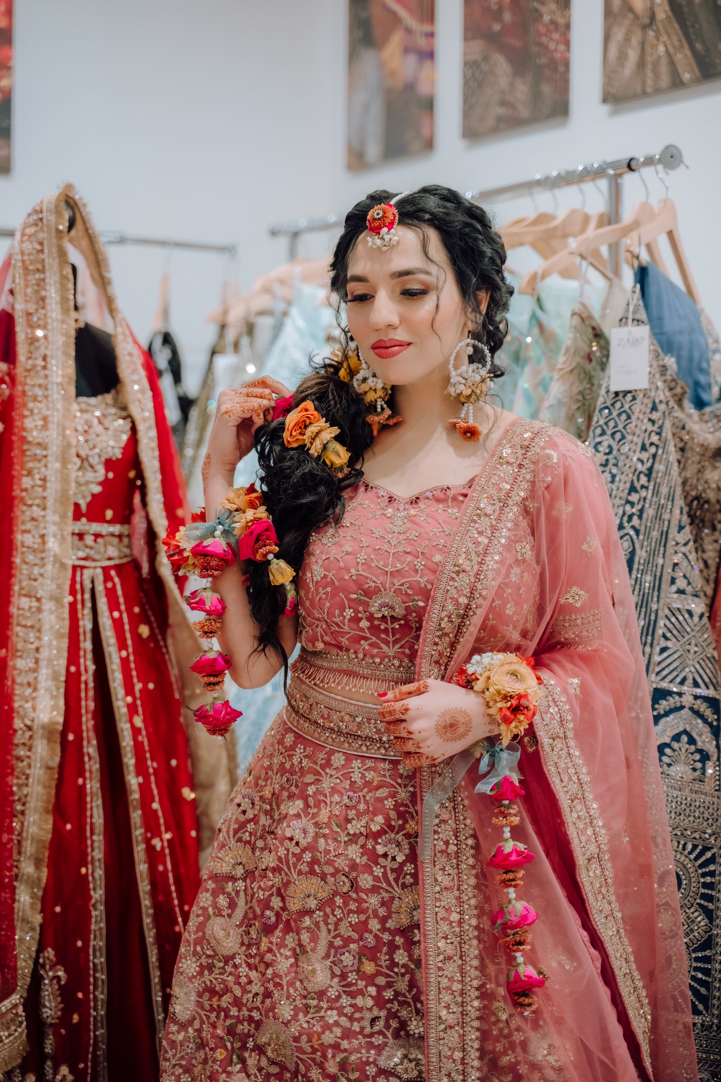 Floral Bridal Lehenga Choli