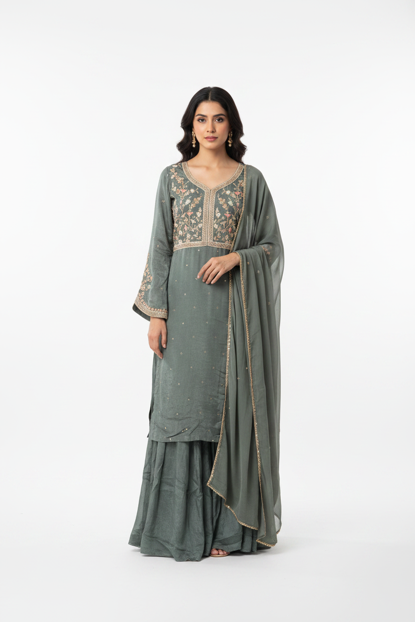 Soft Tissue Silk Sharara 8