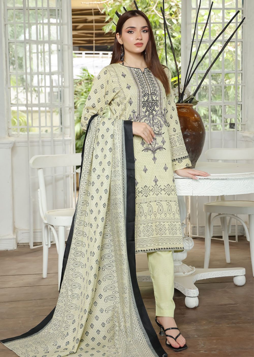 Lime Green Khaddar Suit BL24