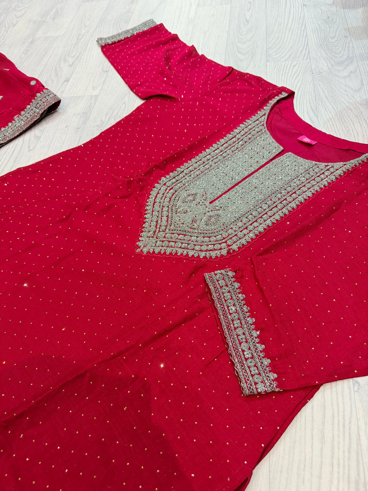 Plus Size Sharara Set (3-teilig)- Maroon