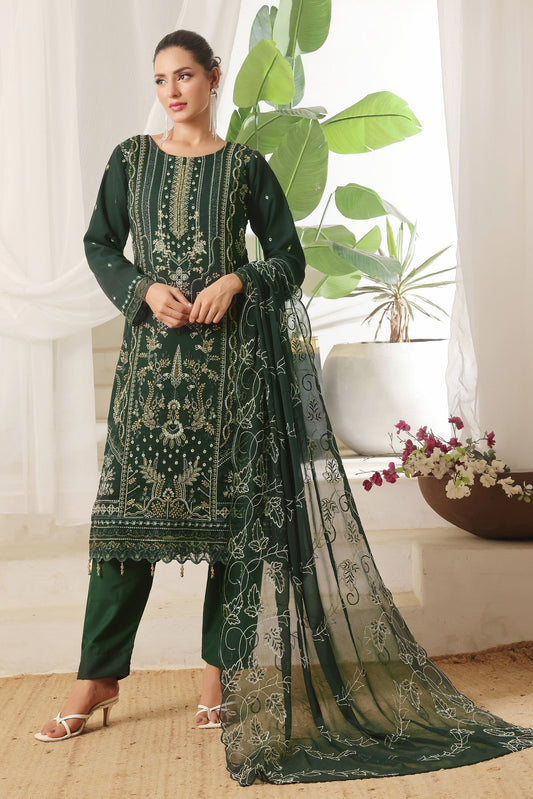 Bin Hameed Chiffon Suits- Grün-B2
