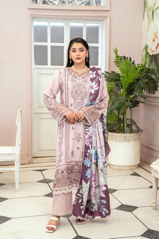 3-teiliges Linen-Set-  Mauve