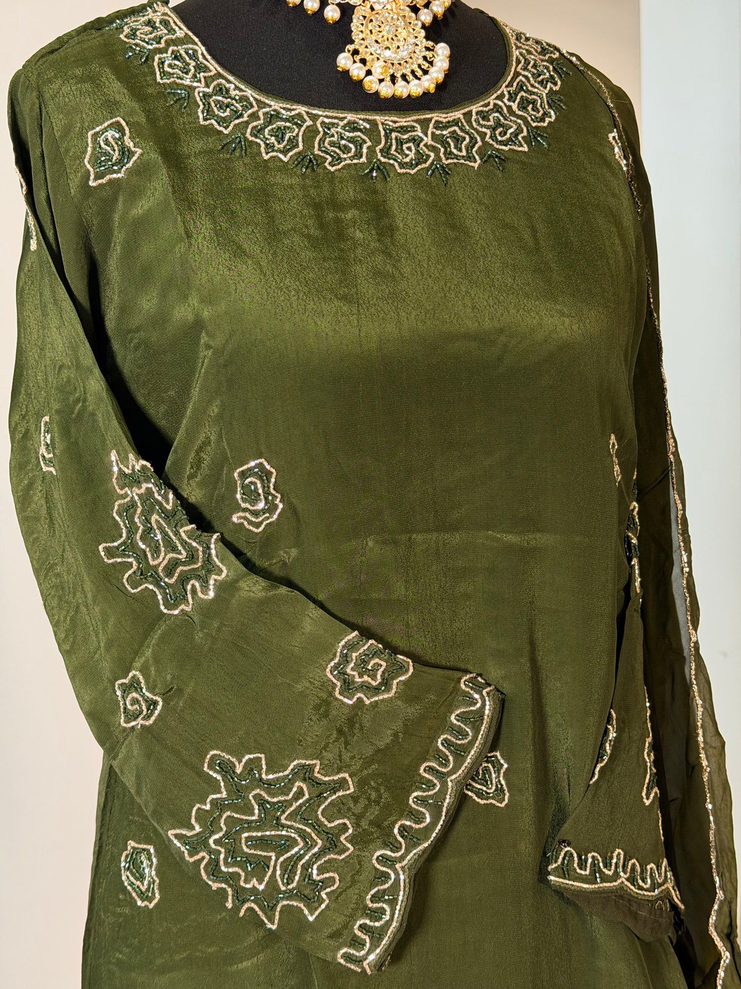 Embellished Silk Suit 6