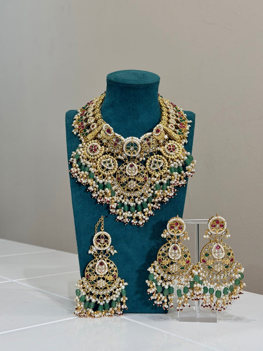 Traditional Rani Haar Jewellery Set