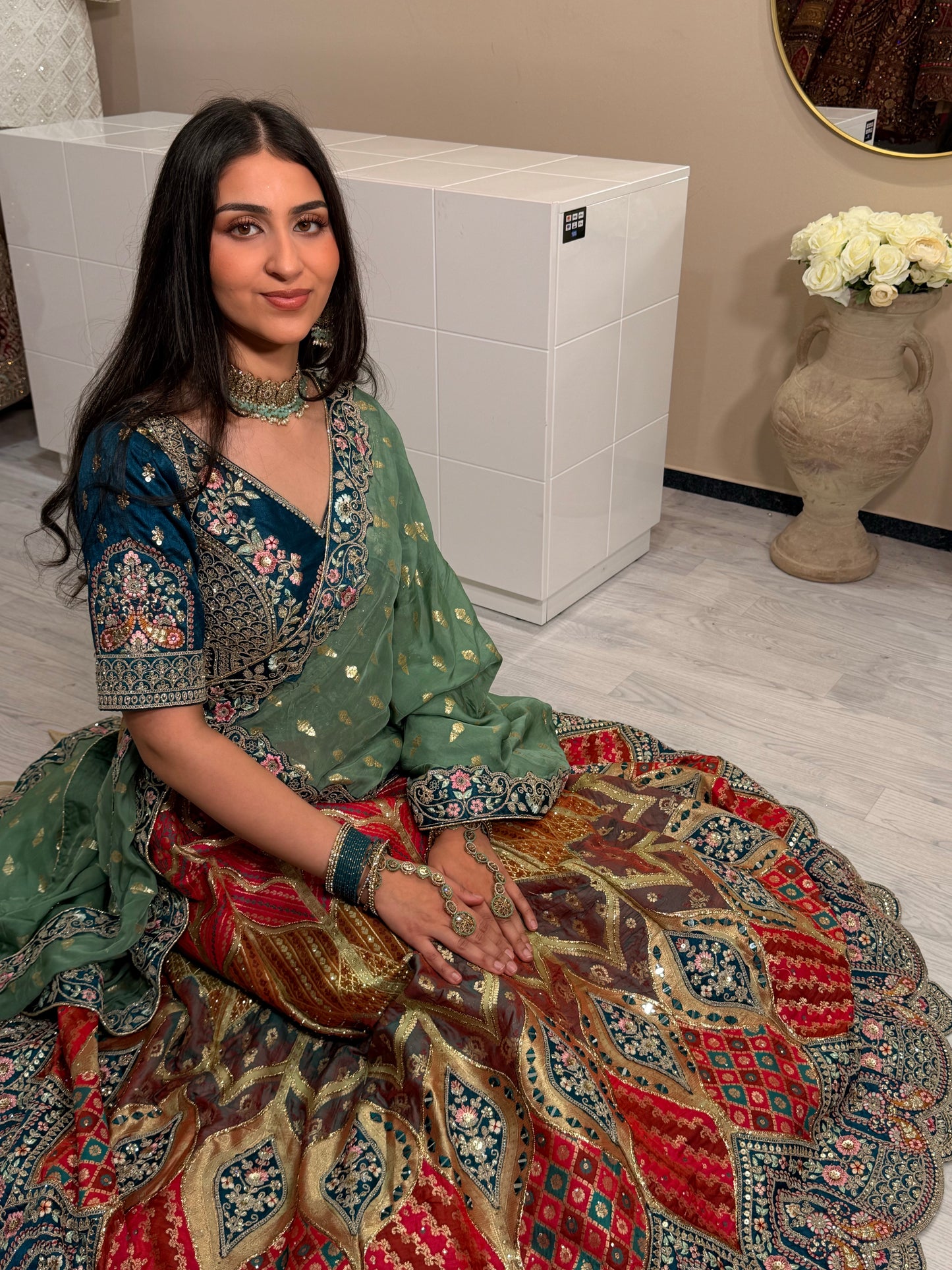 Banarasi Silk Multi Color Lehenga Choli B2