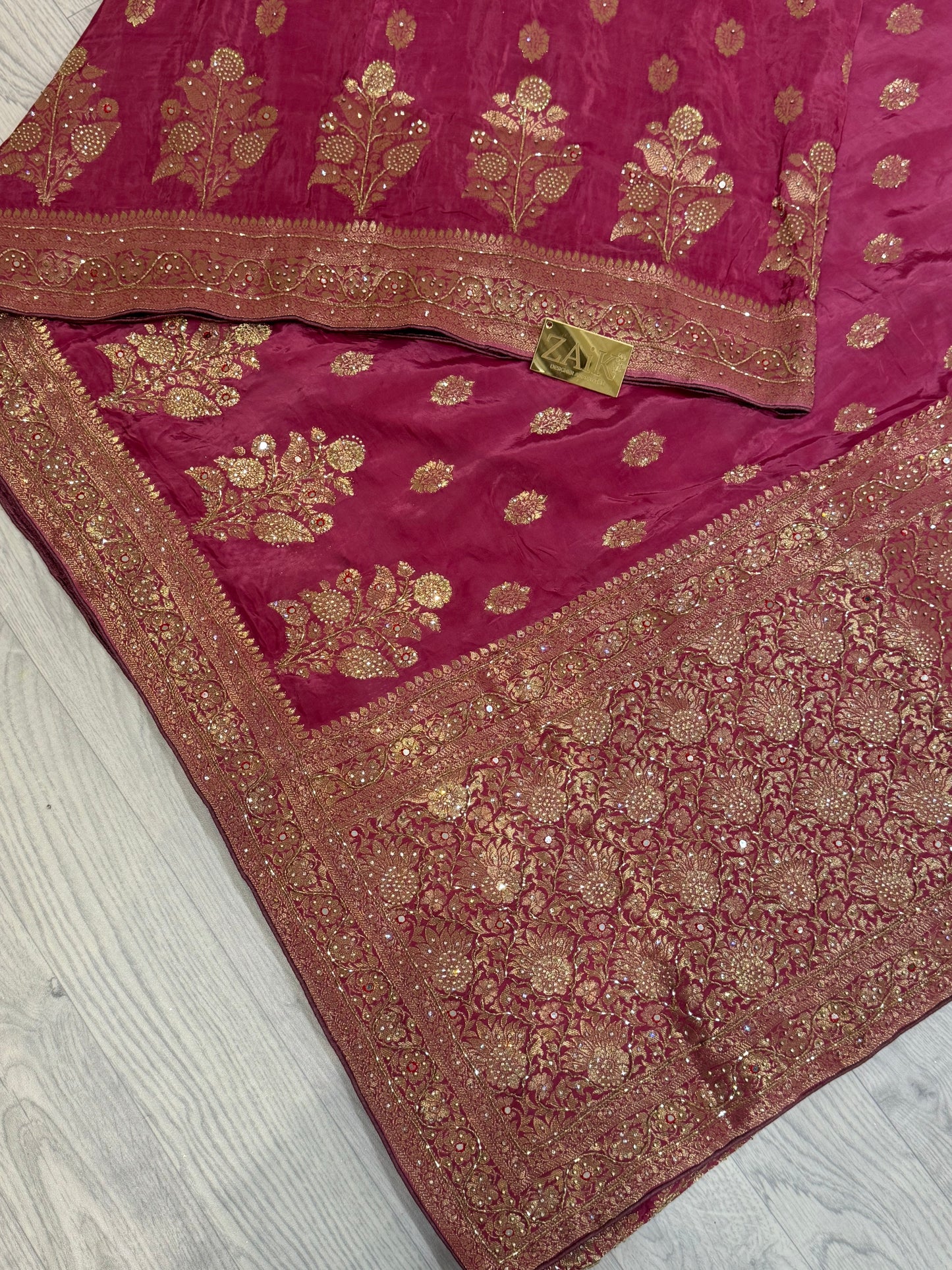 Rose Pink Banarasi Saree