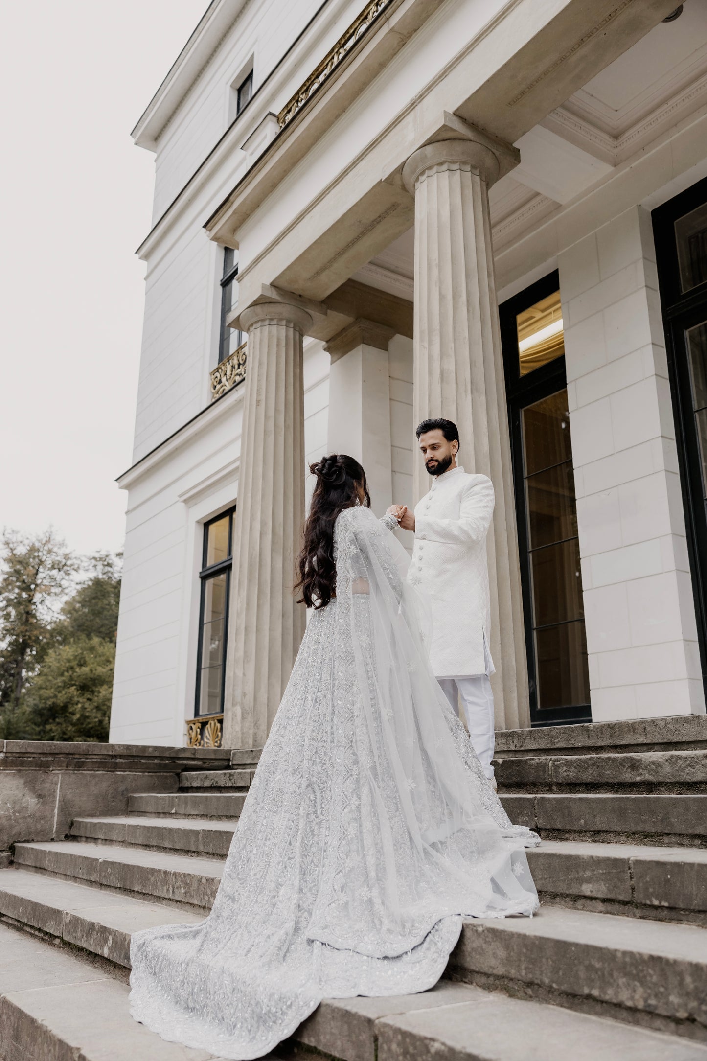 Grey / Silver Bridal Lehenga