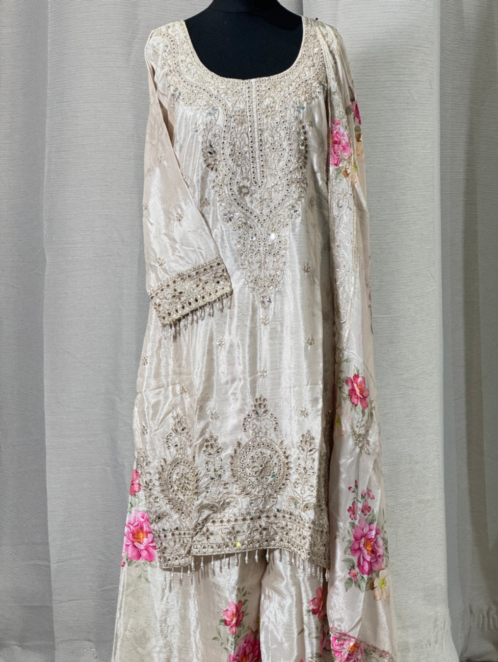 Floral Silk Sharara 16