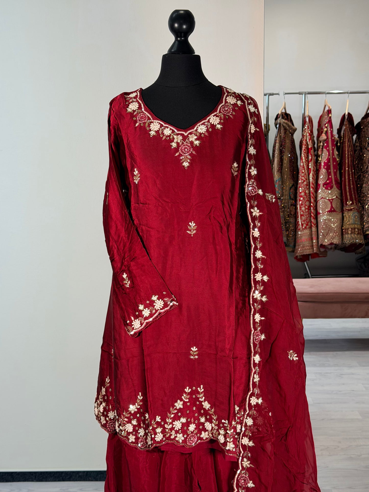 Embellished Silk Suit 7