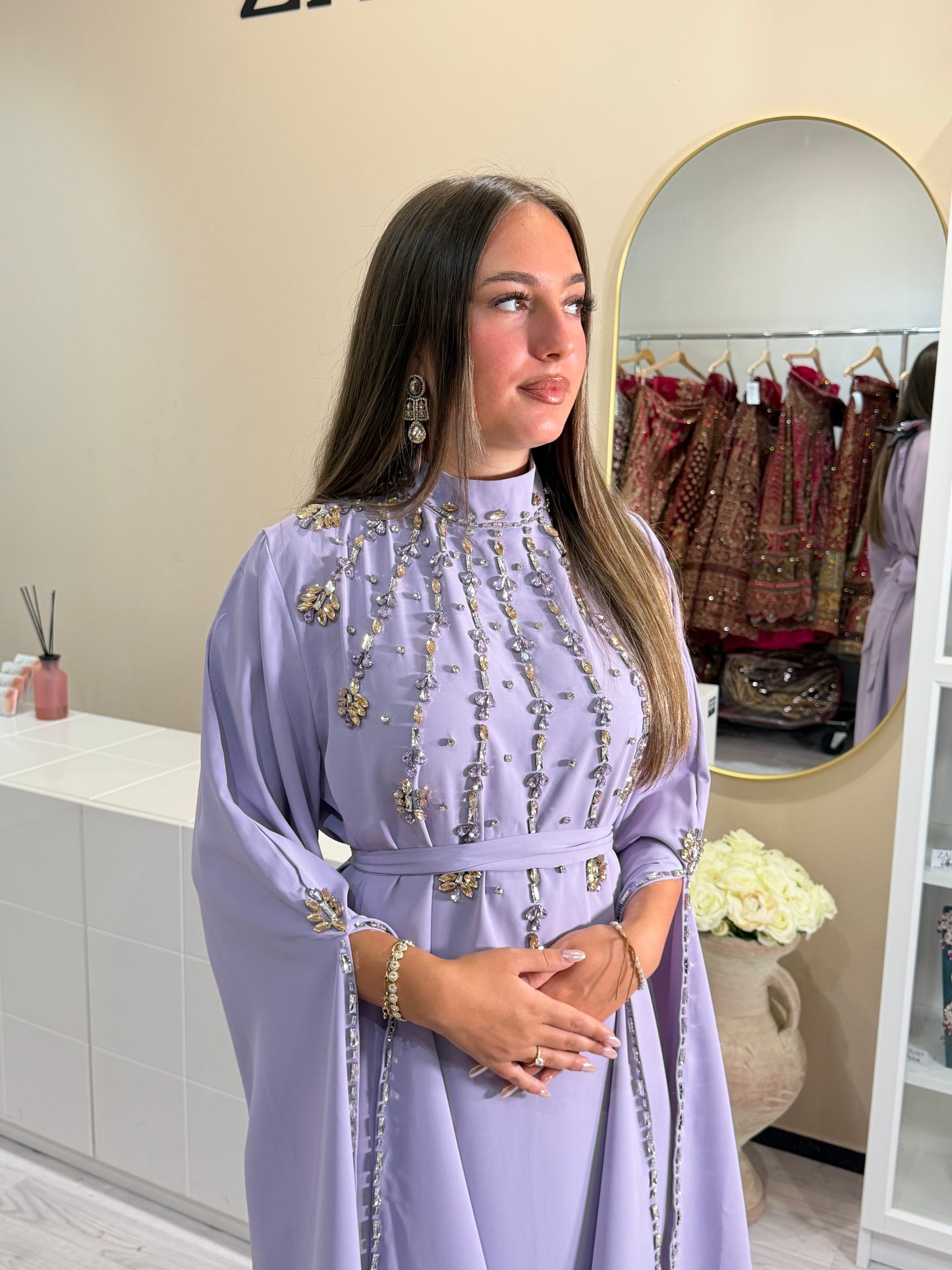 Lavender Kaftan + Strass