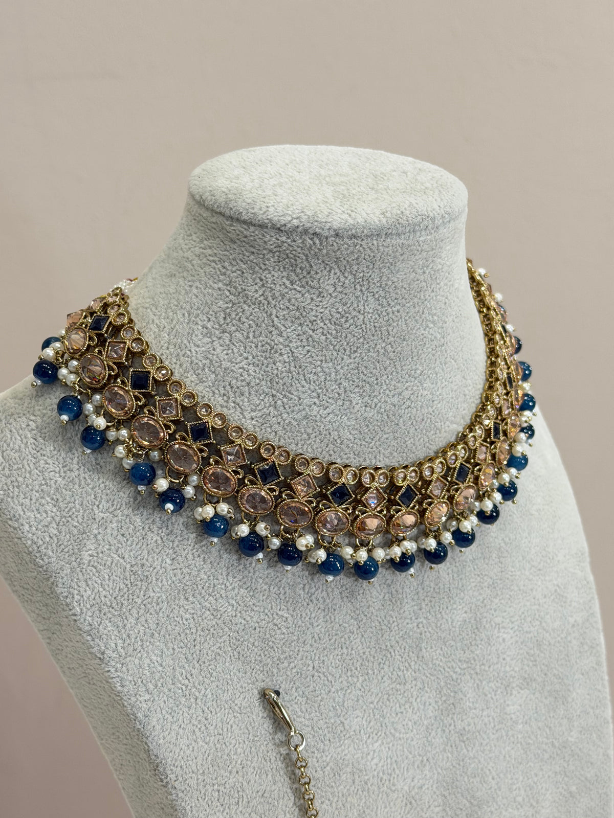 Dark Blue / Gold Jewellery Set