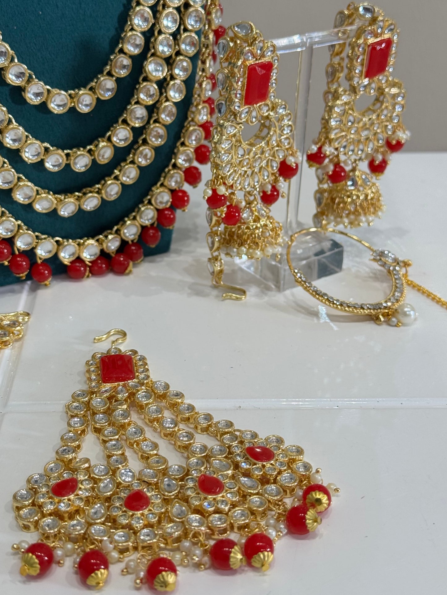 Red / Gold Bridal Jewellery Set