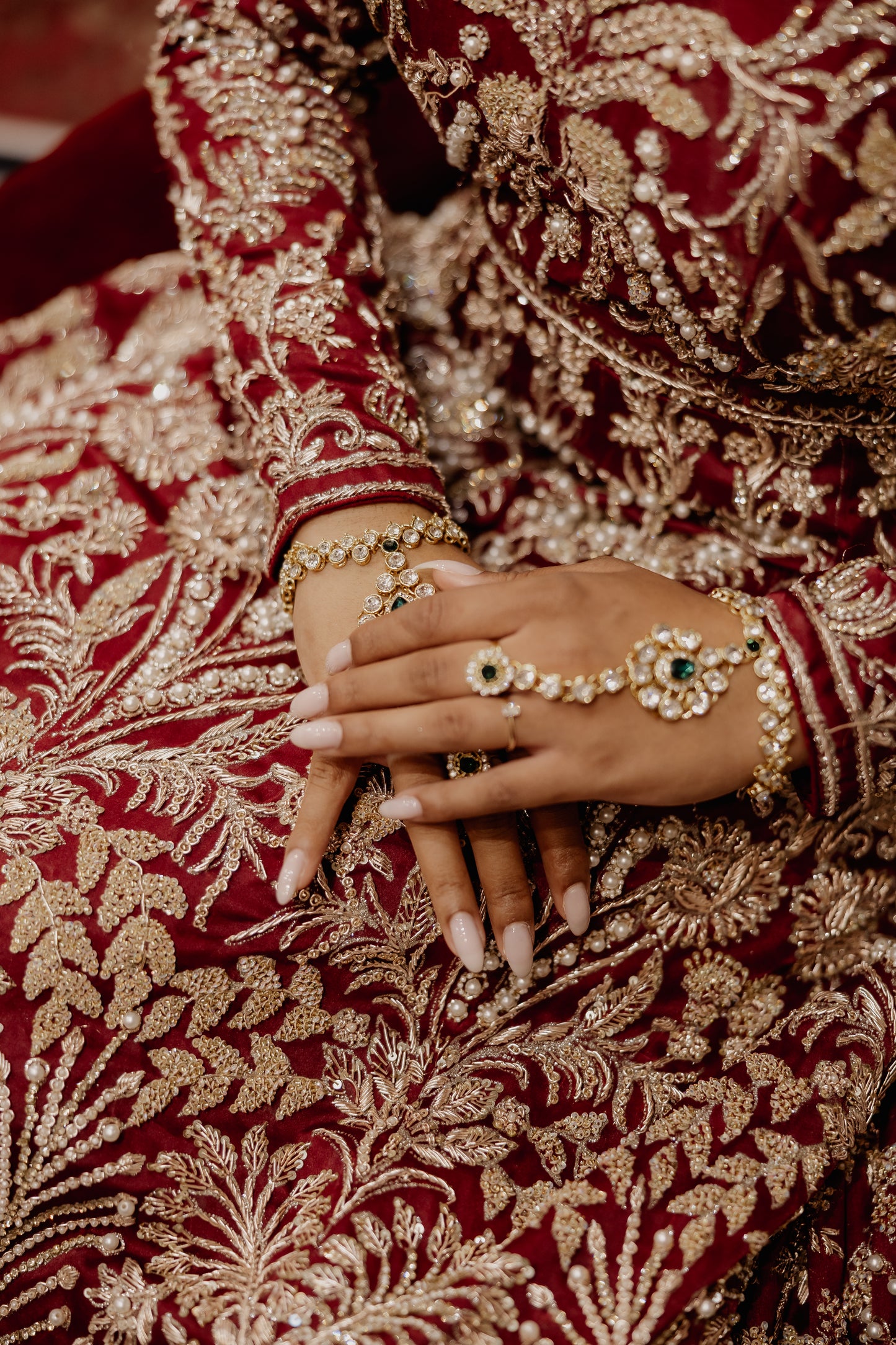 Maroon Bridal Gown