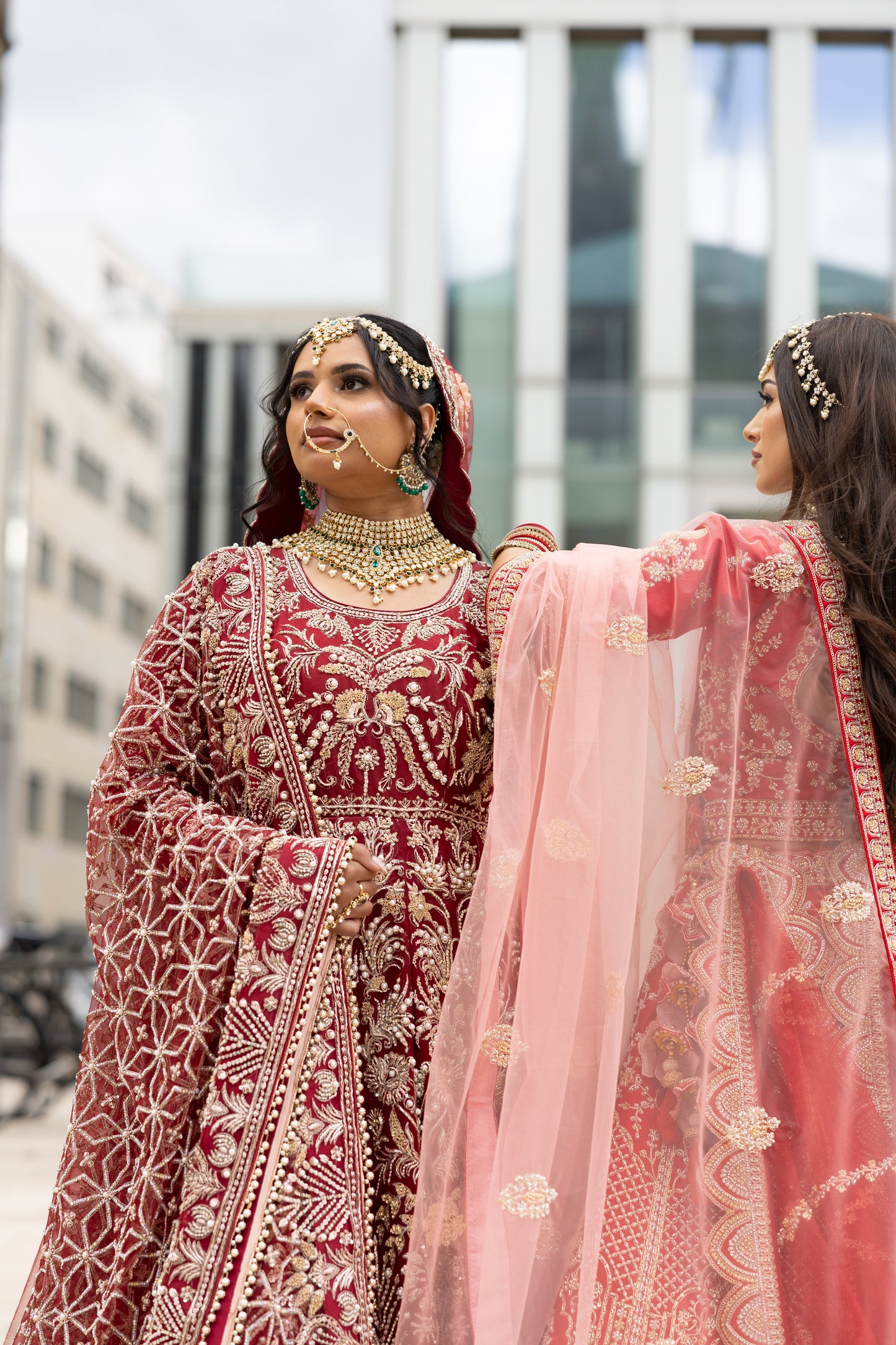 Maroon Bridal Gown