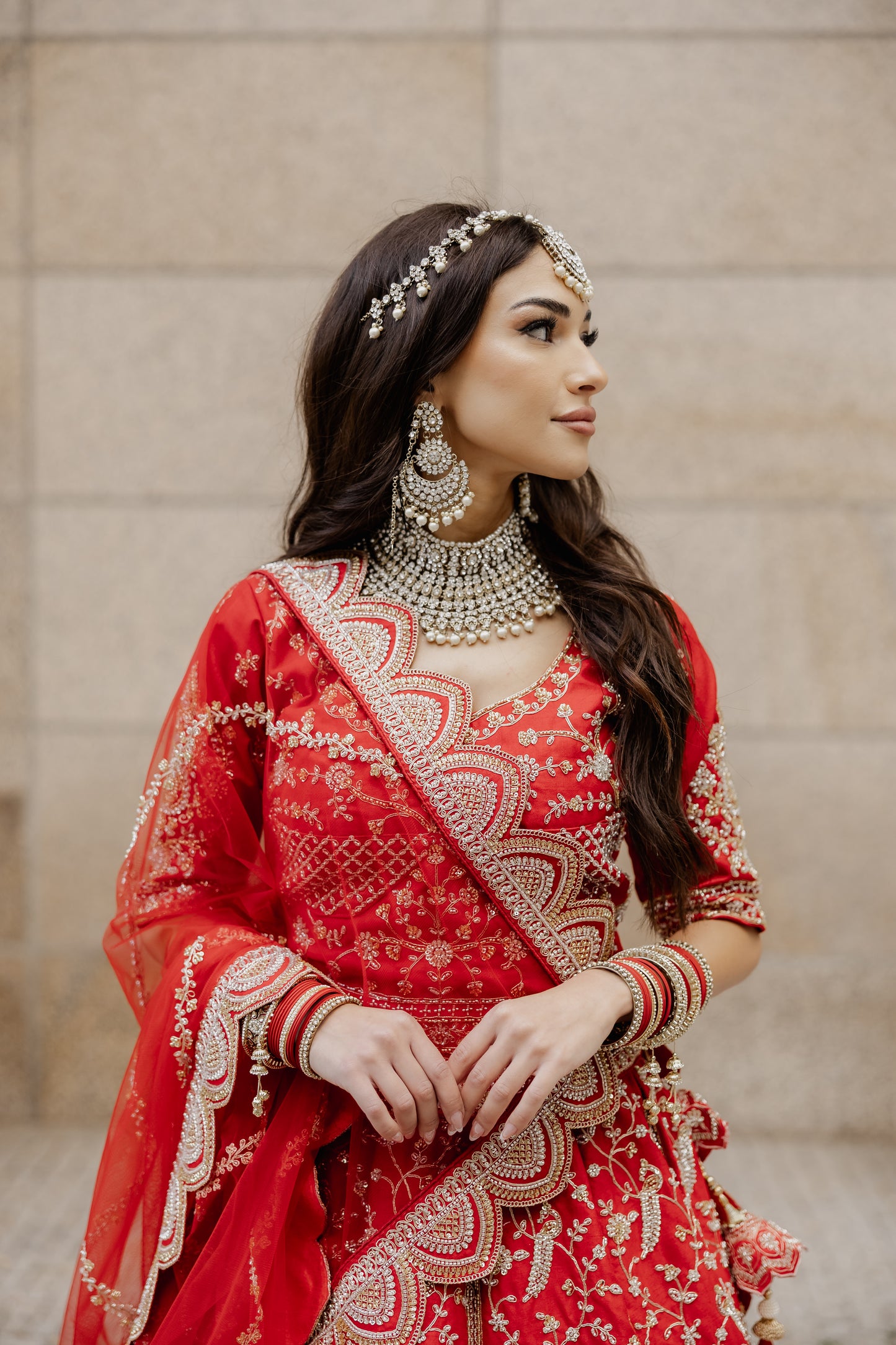 Red Bridal Lehenga