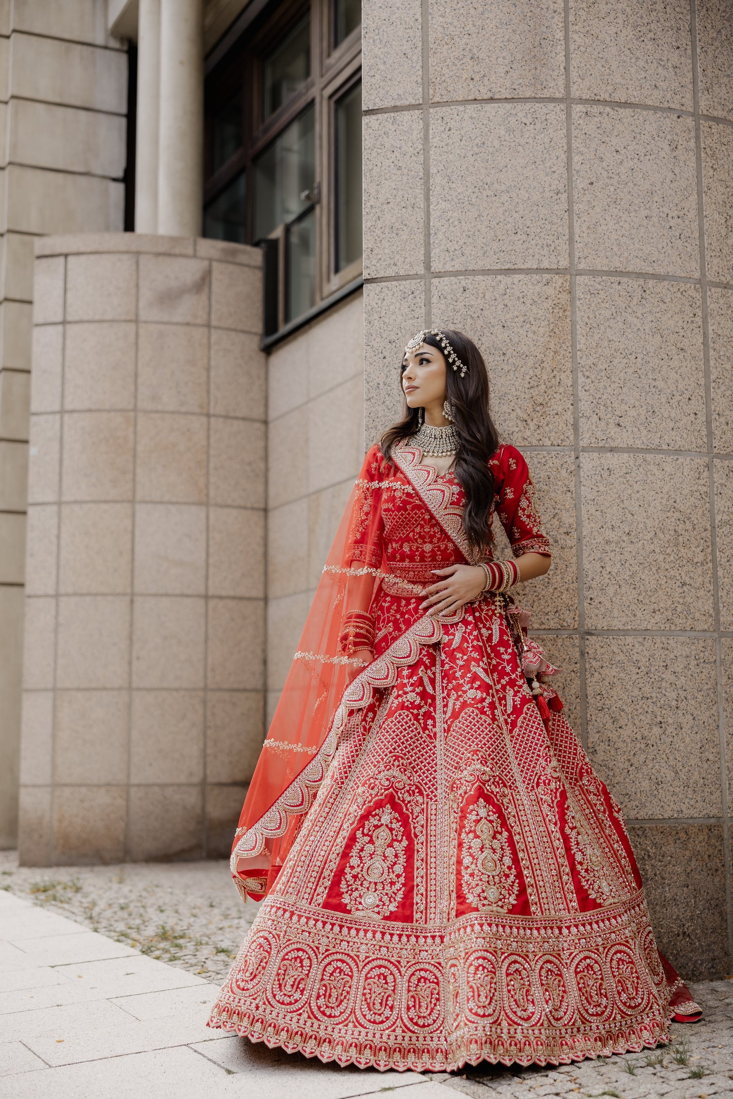 Red Bridal Lehenga