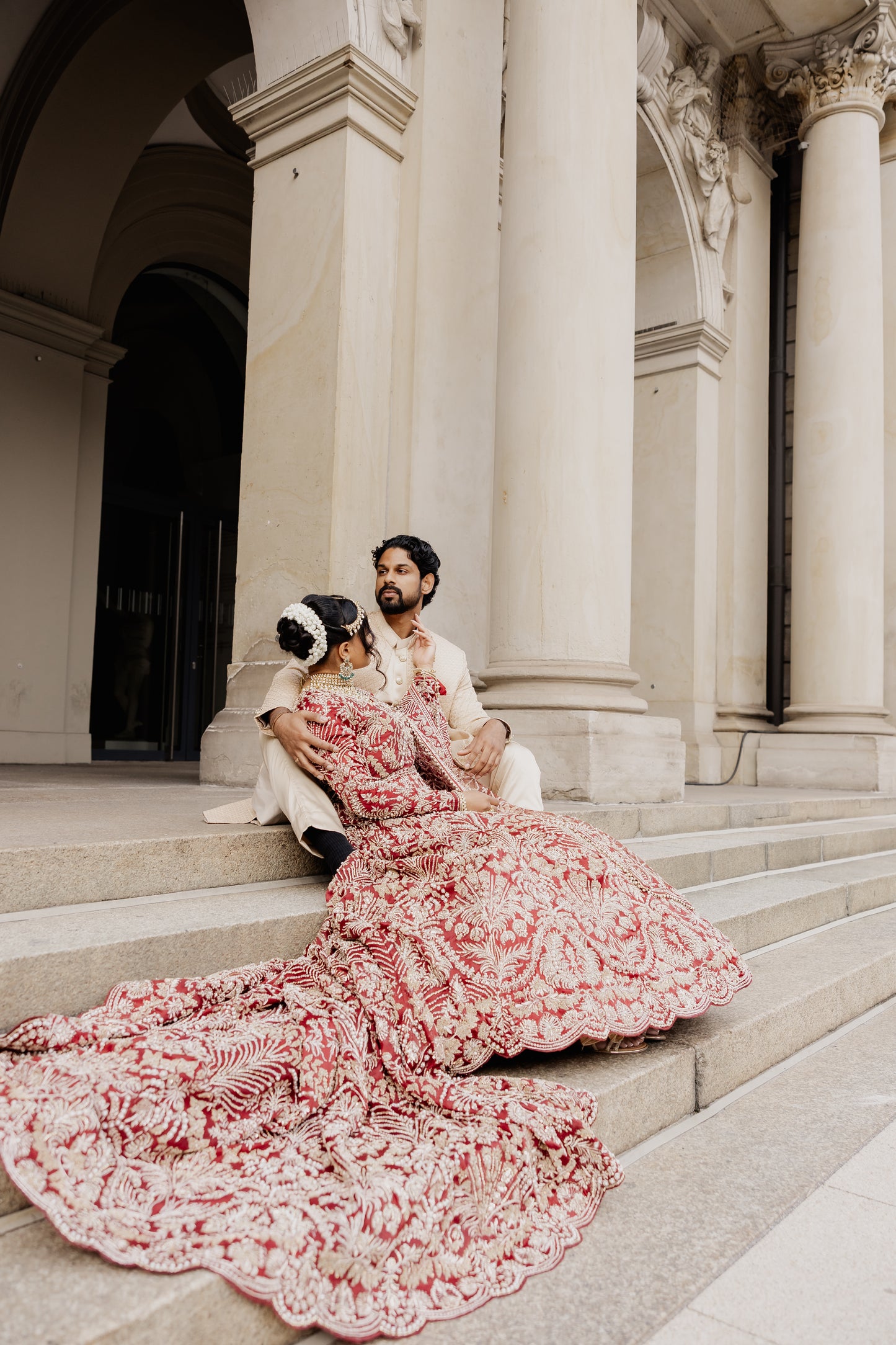 Maroon Bridal Gown