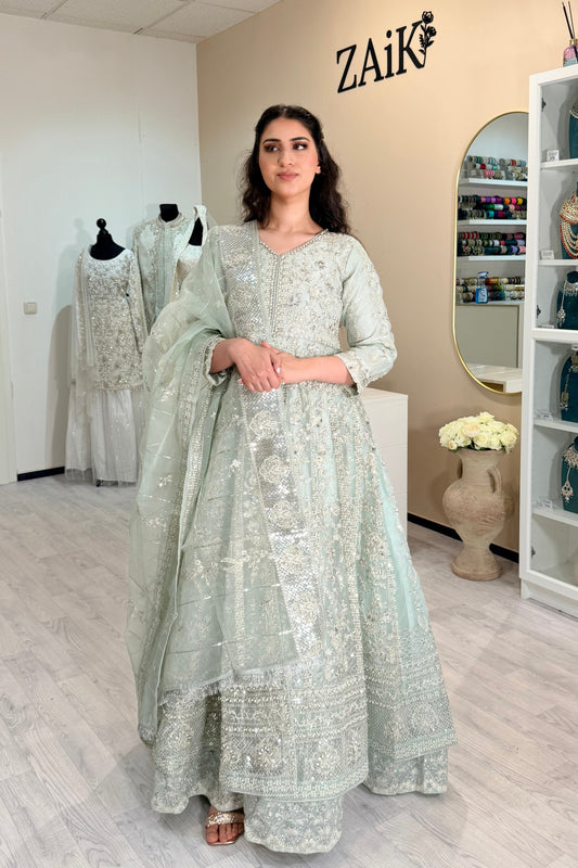 Maxikleid - Mint - Openfront